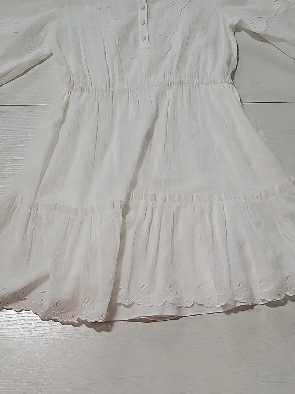 NWOT Coach 2 White Lace-Trim Cotton Midi Dress With Pockets - Picture 3 of 8